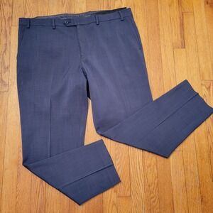Michael Kors 42.5x29.75 Dress Pants‎ Blue Flat Front Trousers